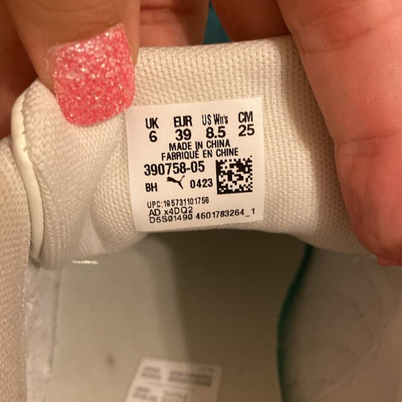 Puma Smash Platform cream and pink sneakers - Picture 4 of 5